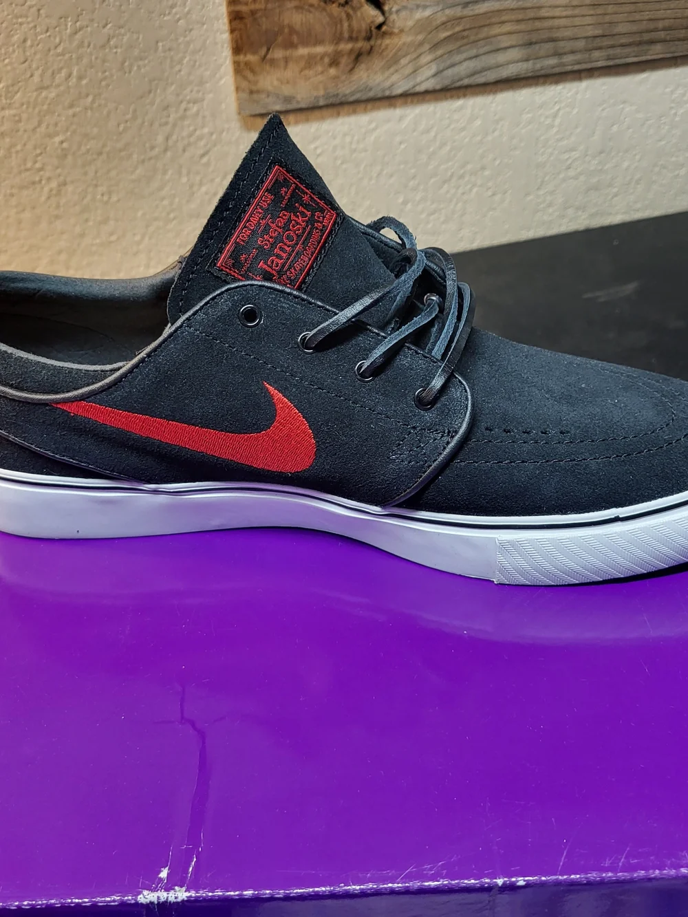 *NEW* Nike SB Zoom Stefan Janoski OG+ Black Red Shoes Size Men's 8 Women's 9.5